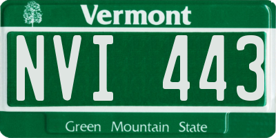 VT license plate NVI443