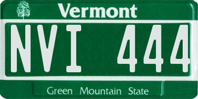 VT license plate NVI444