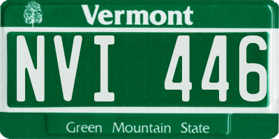 VT license plate NVI446