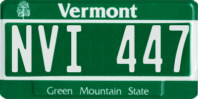 VT license plate NVI447