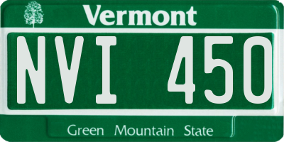 VT license plate NVI450