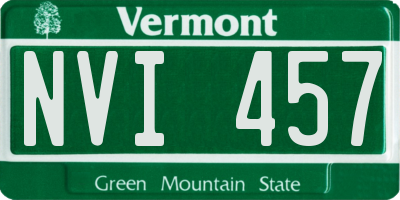 VT license plate NVI457