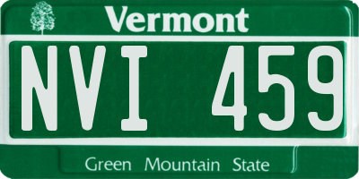 VT license plate NVI459