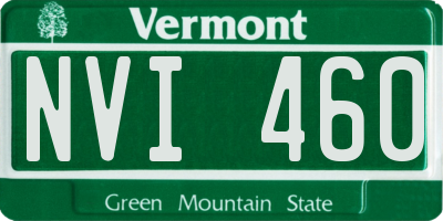 VT license plate NVI460