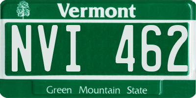 VT license plate NVI462