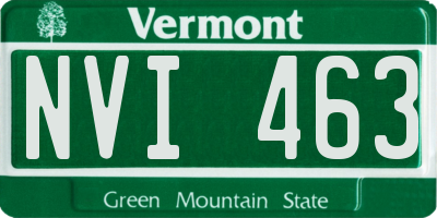 VT license plate NVI463