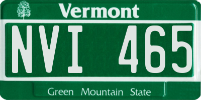 VT license plate NVI465