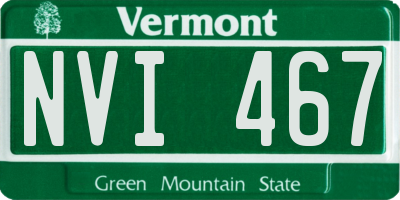 VT license plate NVI467