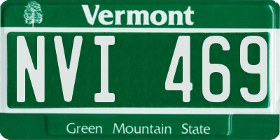 VT license plate NVI469