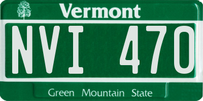 VT license plate NVI470