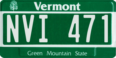 VT license plate NVI471