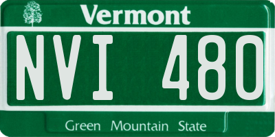 VT license plate NVI480
