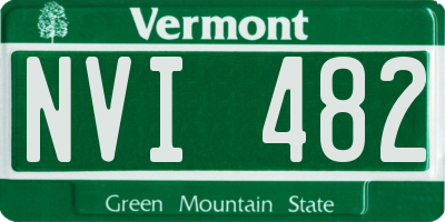VT license plate NVI482