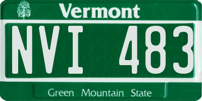 VT license plate NVI483