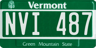 VT license plate NVI487