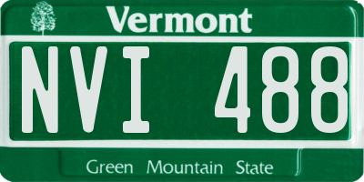 VT license plate NVI488