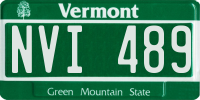 VT license plate NVI489