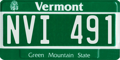 VT license plate NVI491