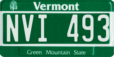 VT license plate NVI493