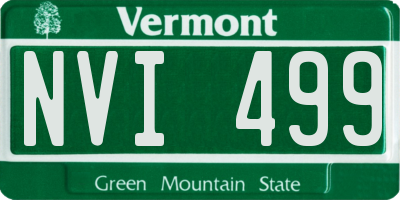 VT license plate NVI499