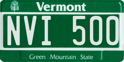 VT license plate NVI500