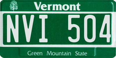 VT license plate NVI504