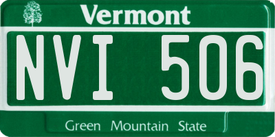 VT license plate NVI506