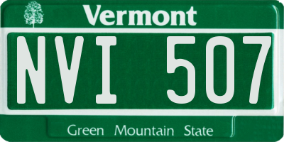 VT license plate NVI507