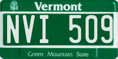 VT license plate NVI509