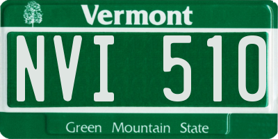 VT license plate NVI510
