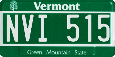 VT license plate NVI515
