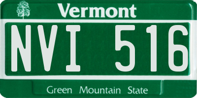 VT license plate NVI516