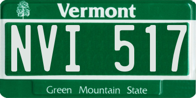 VT license plate NVI517