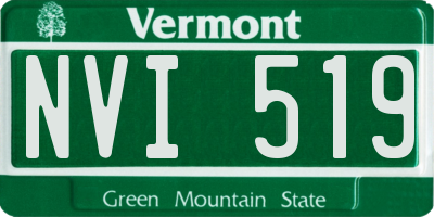 VT license plate NVI519