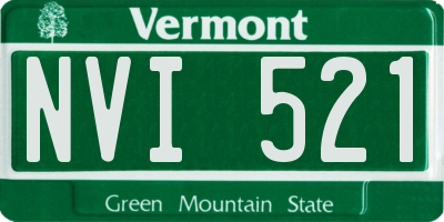 VT license plate NVI521