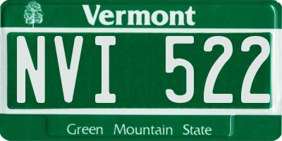 VT license plate NVI522