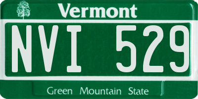 VT license plate NVI529
