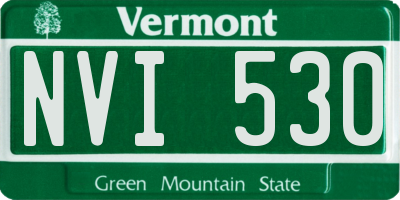 VT license plate NVI530