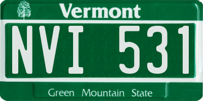 VT license plate NVI531