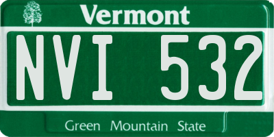 VT license plate NVI532