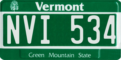VT license plate NVI534