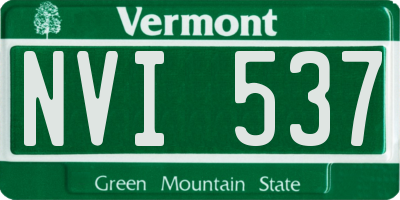 VT license plate NVI537