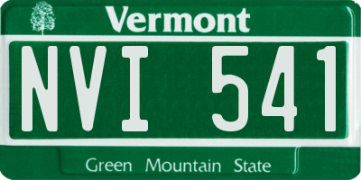 VT license plate NVI541