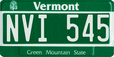 VT license plate NVI545
