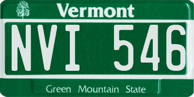 VT license plate NVI546