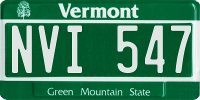 VT license plate NVI547