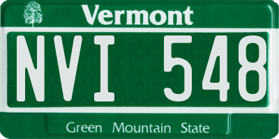 VT license plate NVI548
