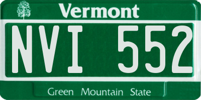 VT license plate NVI552