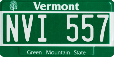 VT license plate NVI557