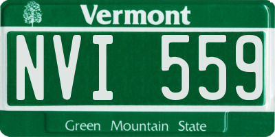 VT license plate NVI559